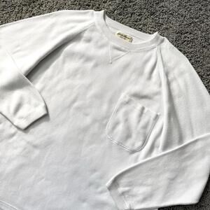 Eddie Bauer White Long Sleeve Pocket Shirt Men’s M 100% Cotton VTG Style Retro
